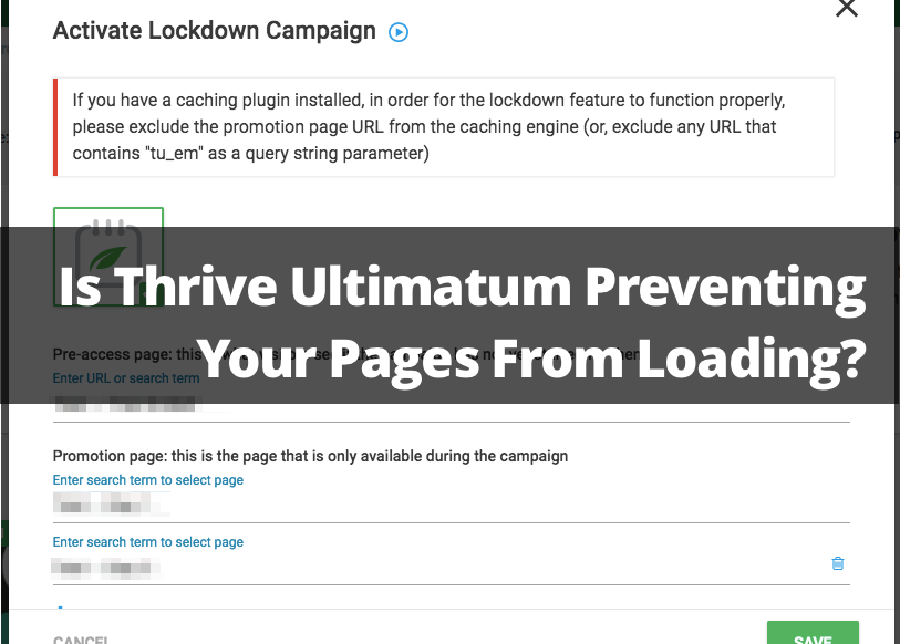 Thrive Ultimatum Lockdown campaign